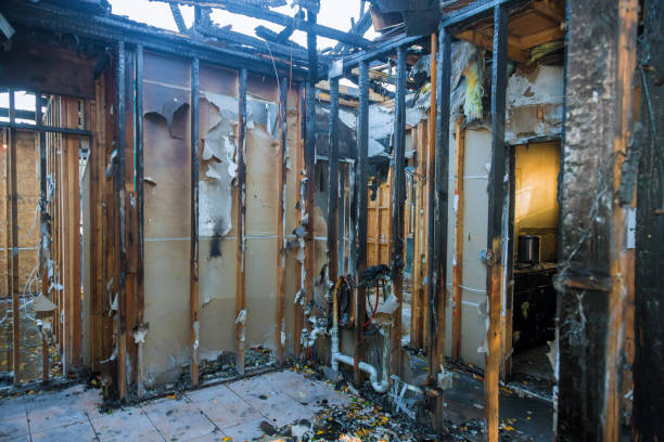 Professional Fire Damage Removal technician working in Roosevelt, NJ